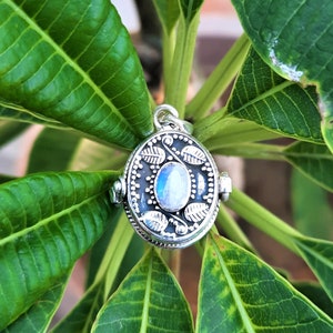 Rainbow Moonstone Locket, Poison Pendant, 925 Sterling Silver Handmade Necklace, Compartment Pendant, Unique Christmas Gift for Loved Ones