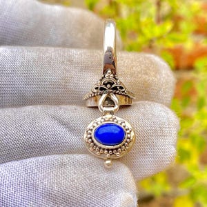 Lapis Lazuli Ring, Compartment Ring, 925 Sterling Silver Ring, Handmade Stylish Locket Ring, Bohemian Pill Box Ring, Mother&#39;s Day Gifted