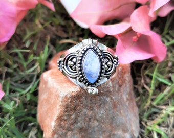 Poison Ring,Sterling Silver 925 Ring,Silver Material Moonstone Box ring,June Birthstone Ring,Hand Crafted Ring,Christmas Gifts For Family