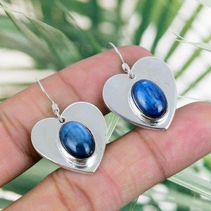 Labradorite Earrings, Handmade Gemstone Dangle Jewelry in 925 Sterling Silver, Dainty Gift for Her, Unique Bohemian Style