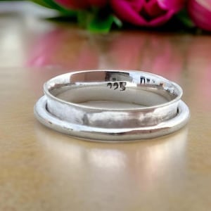 Anxiety Ring - 925 Sterling Silver Spinner Jewelry, Handmade Worry & Meditation Ring, Dainty Boho Statement Jewelry Gift