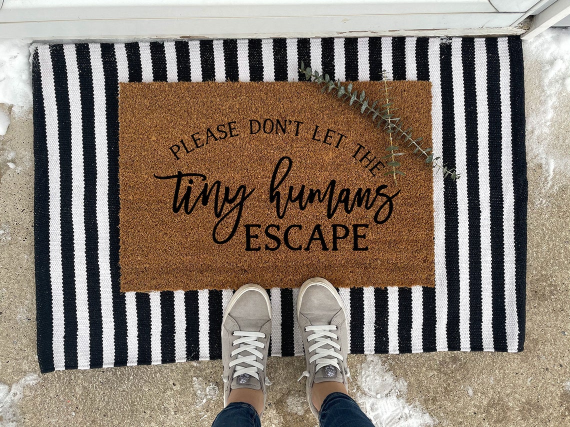 TINY HUMANS DOORMAT Cozy Doormat perfect Gift Kids Etsy