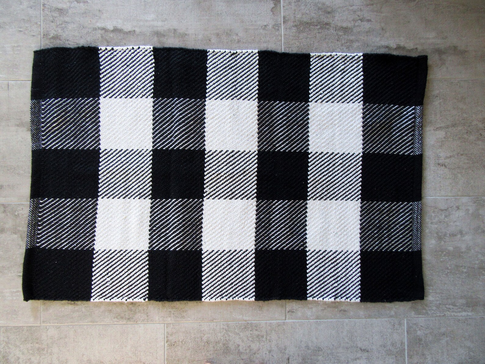 LARGE PLAID ACCENT Rug Layering Rug Stripes Plaid Cozy Etsy