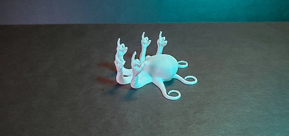 Fucktopus Octopus 90 Colors: Middle Finger, 3D Printed, Valentines