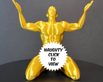 Ring Holder, Male Figure Art: Unique Gifts, Valentines Gift, Bachelorette Gift, Gag Gift, Romance Art, Wedding Ring Holder, 70+Colors