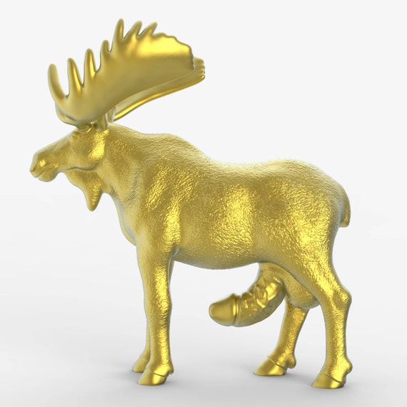 Naughty Moose Gag Gift: Bachelorette Gift, Party Decor, Antlers Gift, Romance Art, Homoerotic Art, Joke Prank Gift, Adultgift, 70+Colors