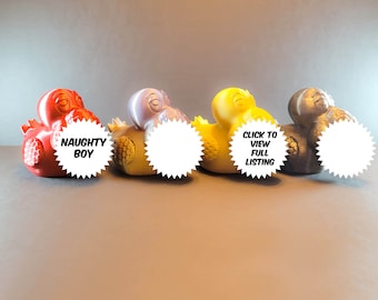 Naughty Rubber Duck in 90 Colors - Bachelorette Party Supplies, Fun Valentine&#39;s Gift, Gag & Romance Art, Funny Figurine, Playful Romance Art