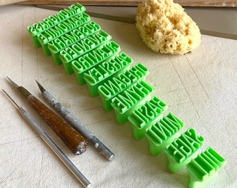 Herb Stamps for Ceramic Garden Markers 38 Different Types, Clay stamps, pottery tools, clay tool, stamp