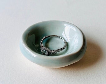 Glacier Tiny Ring Dish, Jewelry Tray, Ring Holder, Engagement Gift