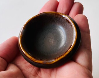 Black Walnut Tiny Ring Dish, jewelry tray, ring holder, grooms gift