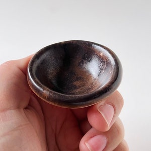 Cocoa Tiny Ring Dish, Jewelry Tray, Ring Holder, Engagement Gift, small bowl, tiny bowl, dipping bowl, wedding gift