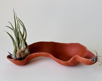 Terracotta Planter, air plant holder, ceramic plant pot, indoor planter, sculptural planter