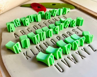 Alphabet Stamp Set for Clay | Pottery Stamps | Uppercase Stamp | Alphabet | Clay Tool | Pottery Tool | 3/4" Stamp