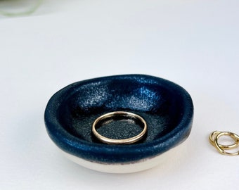 Plato pequeño para anillos Moon Dust, bandeja para joyas, soporte para anillos, regalo de compromiso