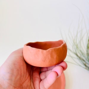 Tiny Terracotta Planter Set, ceramic plant pot, indoor planter image 8