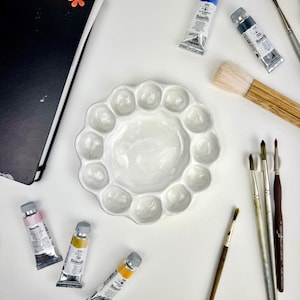 Medium Ceramic Watercolor Paint Palette MADE TO ORDER watercolor palette painting gift for artist