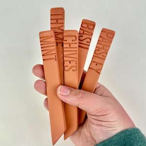 Herb Markers Gardening Seed Starting Garden Basil Herb Stakes herb outdoor stake garden marker garden accessory gift for gardener