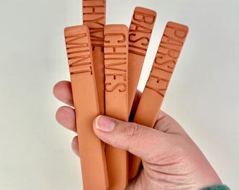 Herb Markers Gardening Seed Starting Garden Basil Herb Stakes herb outdoor stake garden marker garden accessory gift for gardener