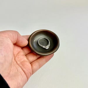 Black Walnut Tiny Ring Dish, jewelry tray, ring holder, grooms gift