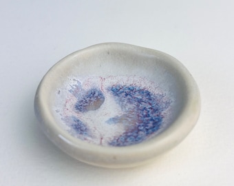 Plato para anillos, regalo de boda o compromiso, pequeño plato de cerámica, soporte para anillos, joyero