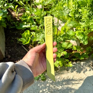 Cilantro Ceramic Herb Marker Gardening Seed Starting Garden Herb Stakes herb outdoor stake garden marker garden accessory gift for gardener