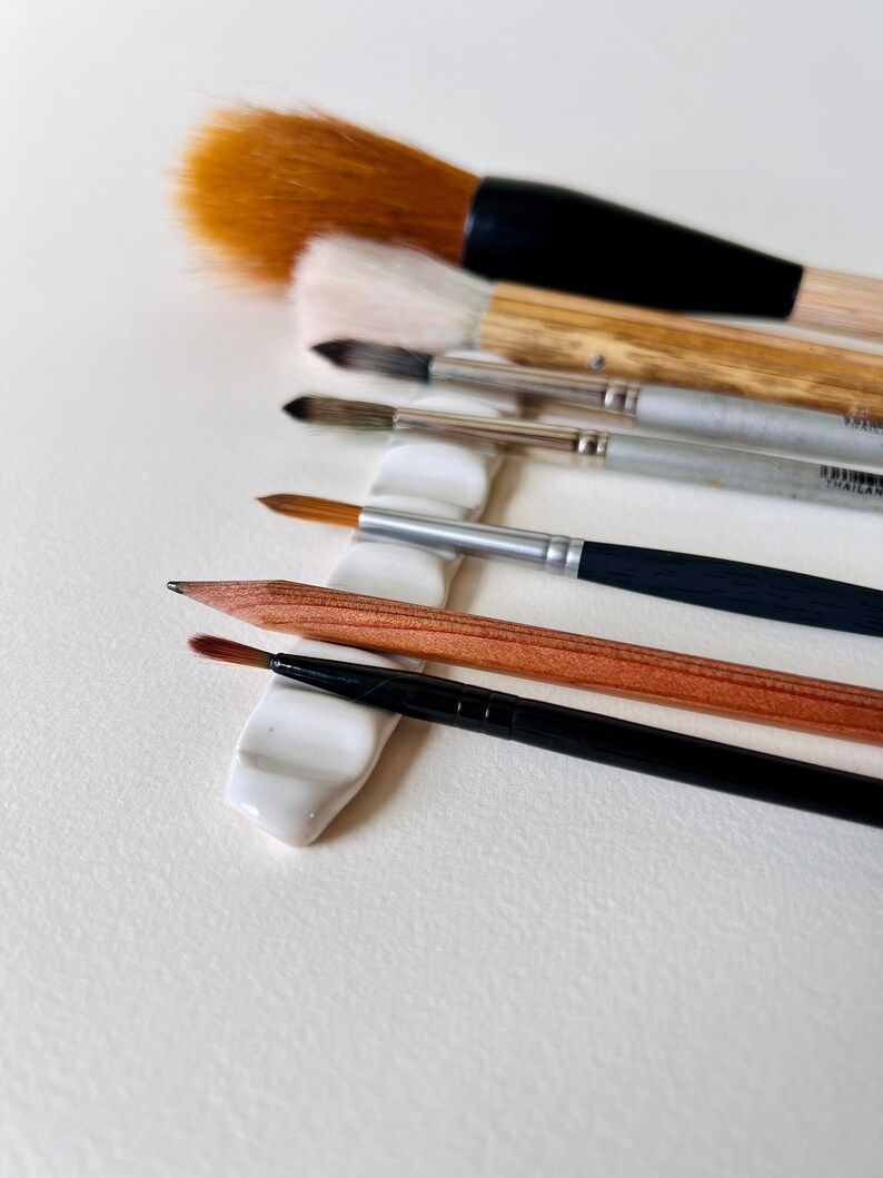 Paint Brush Holder, Ceramic Paint Brush Rest , Artist Tool, Watercolor