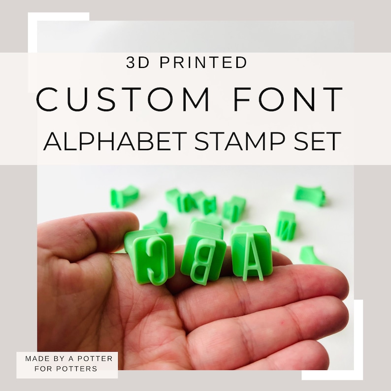 Custom Pottery Alphabet Stamp Set Alphabet Stamps Custom Etsy