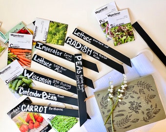 Set of 8 Large Reusable Ceramic Garden Marker, Herb marker, garden label, herb label, garden tag