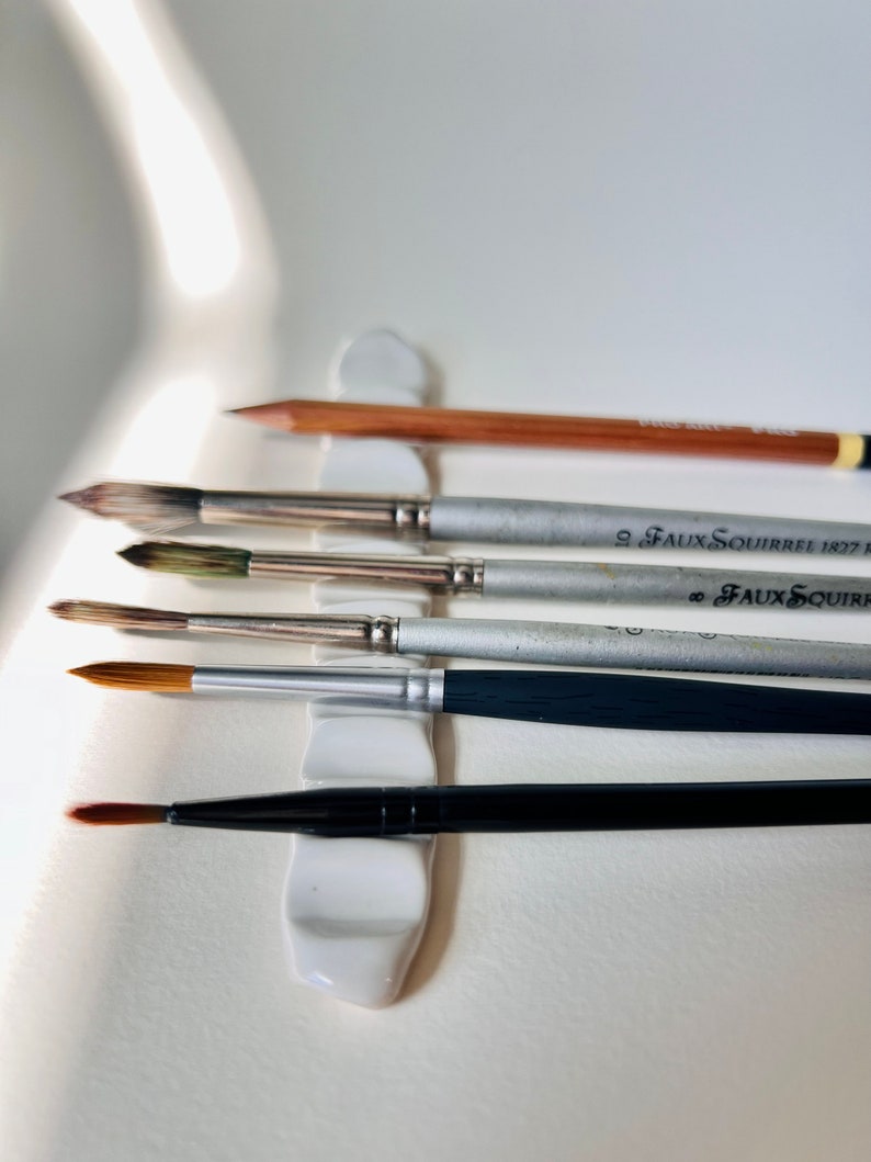 Paint Brush Holder, Ceramic Paint Brush Rest , Artist Tool, Watercolor