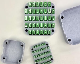 Pottery Stamp Set 1/4" & 1/2" Uppercase Stamps for Clay Artist Pottery Tool Gift