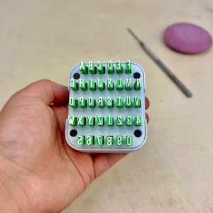 Kleine Keramik Stempel Set 1/4" Großbuchstaben Alphabet Tonstempel Ton Künstlerwerkzeug Geschenk für Potter