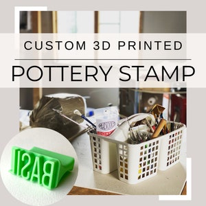 Custom 3D Printed Pottery Stamp, clay stamps, Pottery Stamp, Tools, Stamps, Artist Stamp, Logo Stamp, Pottery Tool, Makers Mark