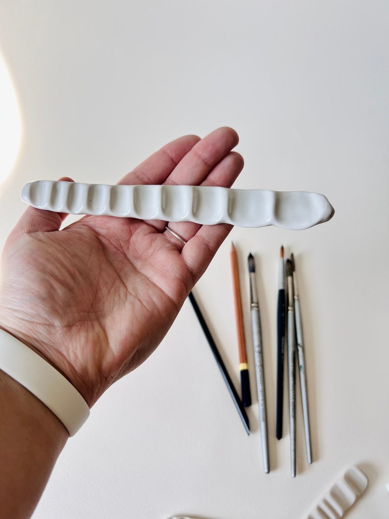 Paint Brush Holder, Ceramic Paint Brush Rest , Artist Tool, Watercolor