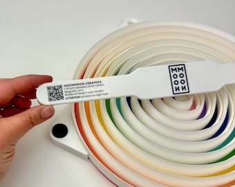 Cortador de galletas circular, herramienta de cerámica, juego de cortadores de galletas circulares arcoíris para arcilla, herramientas de cortadores de galletas circulares grandes impresas en 3D, regalo para artistas y alfareros.