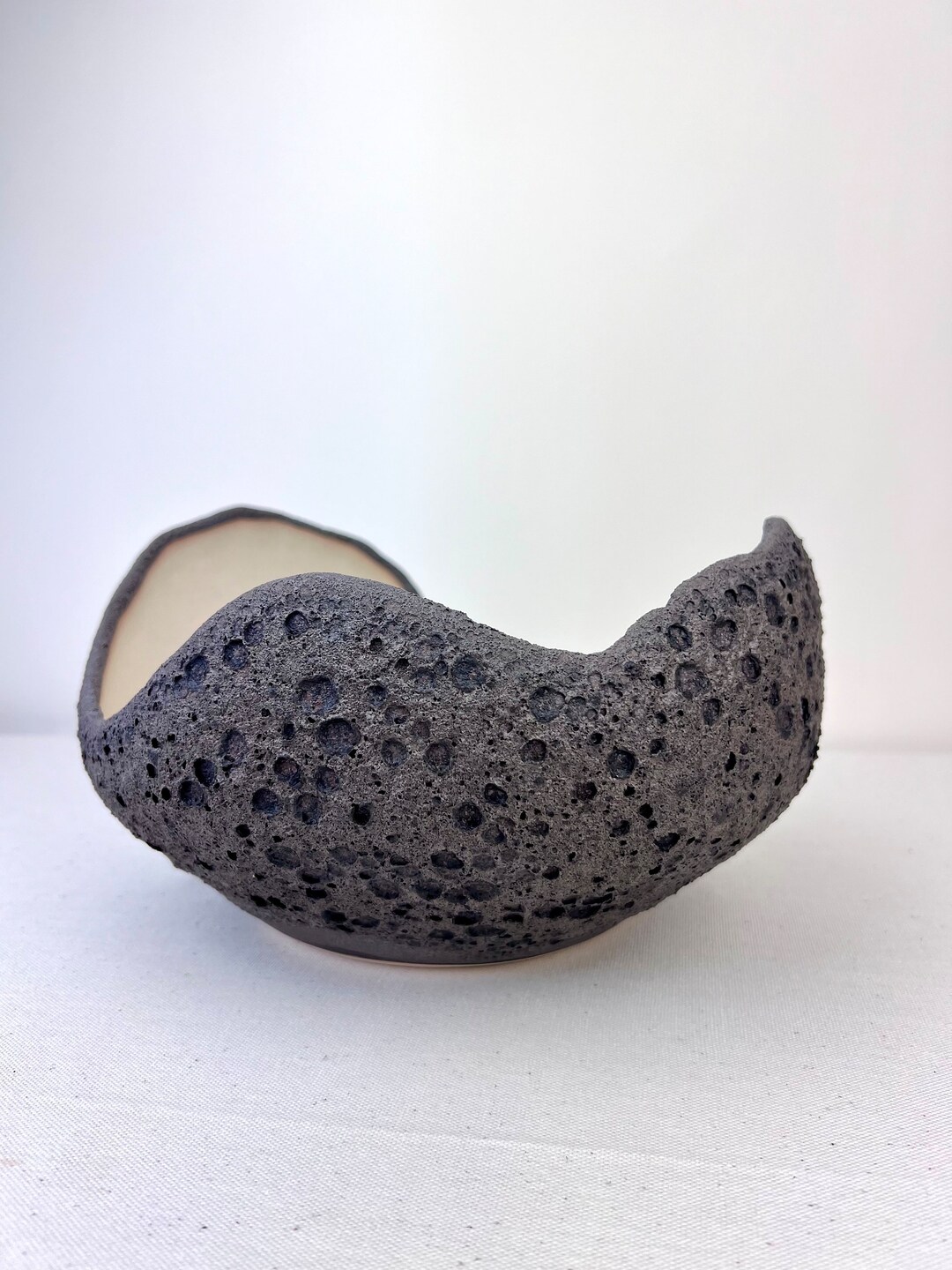 Shallow Ceramic Planter Moon Crater Glaze, Cactus and Succulent Planter ...