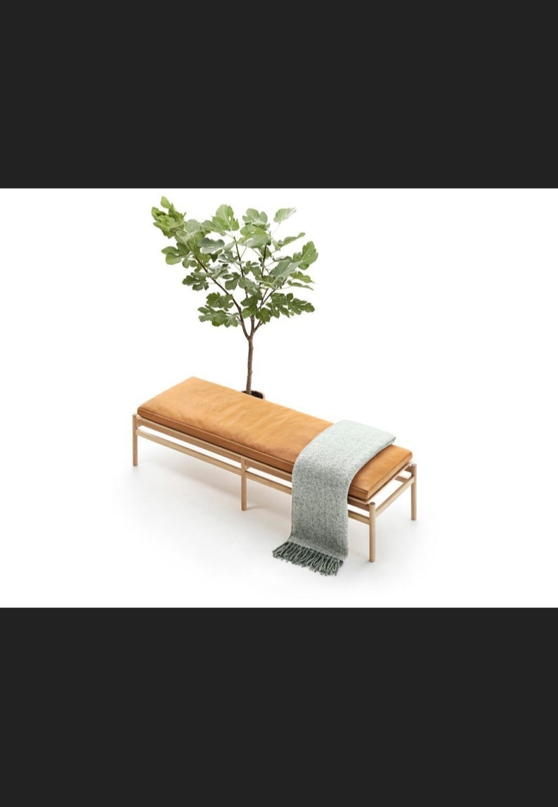 Custom Genuine Leather Bench Cushions in Saddle Bag Leather Etsy