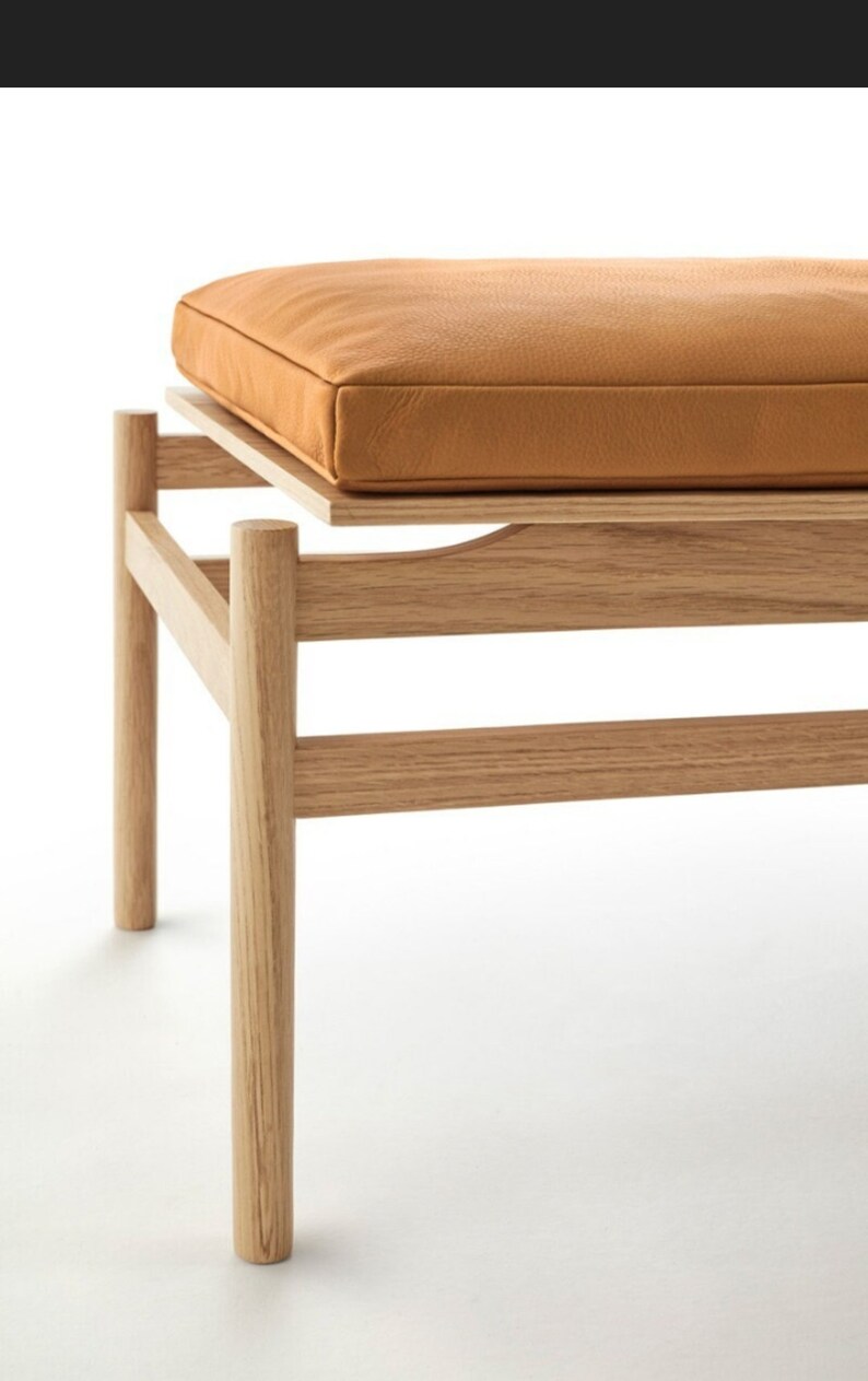 Custom Genuine Leather Bench Cushions in Saddle Bag Leather Etsy