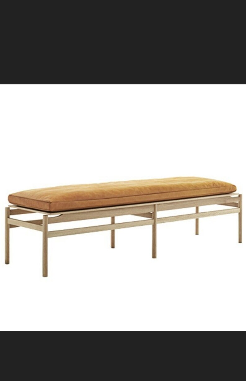 Custom Genuine Leather Bench Cushions in Saddle Bag Leather Etsy