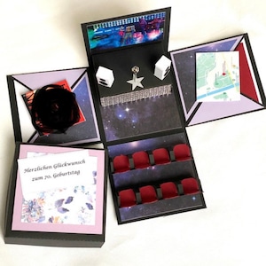 Konzert - Kino-Geschenkbox- Explosionsbox, Karte,Städtetour-zum Geburtstag, Valentinstag, Hochzeitstag, zu Weihnachten, Ostern als Gutschein