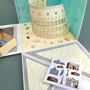 Explosiedooskaart - cadeauverpakking, cadeaubon voor een stadstour, reis, stedentrip naar Rome