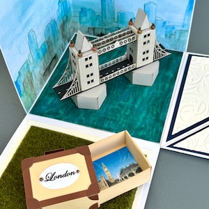 Explosionsbox-Karte- Geschenkverpackung, Geschenkgutschein für eine Städtetour, Reise, Städtetrip nach London