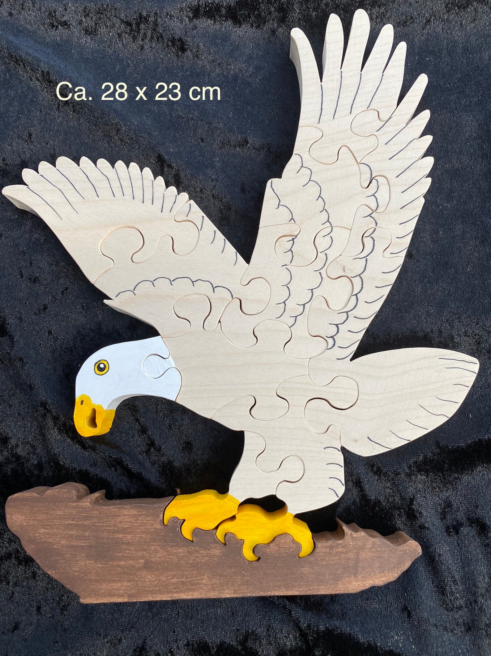Kids wooden toys puzzle bald eagle decoration very Etsy