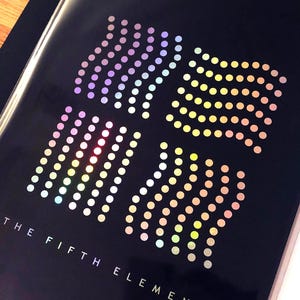 Earth, Air, Fire, Water & The Fifth Element Foil Art Print – Inspired by Sci-Fi Classic – Minimalist Wall Decor - Cult Movie Hotfoils