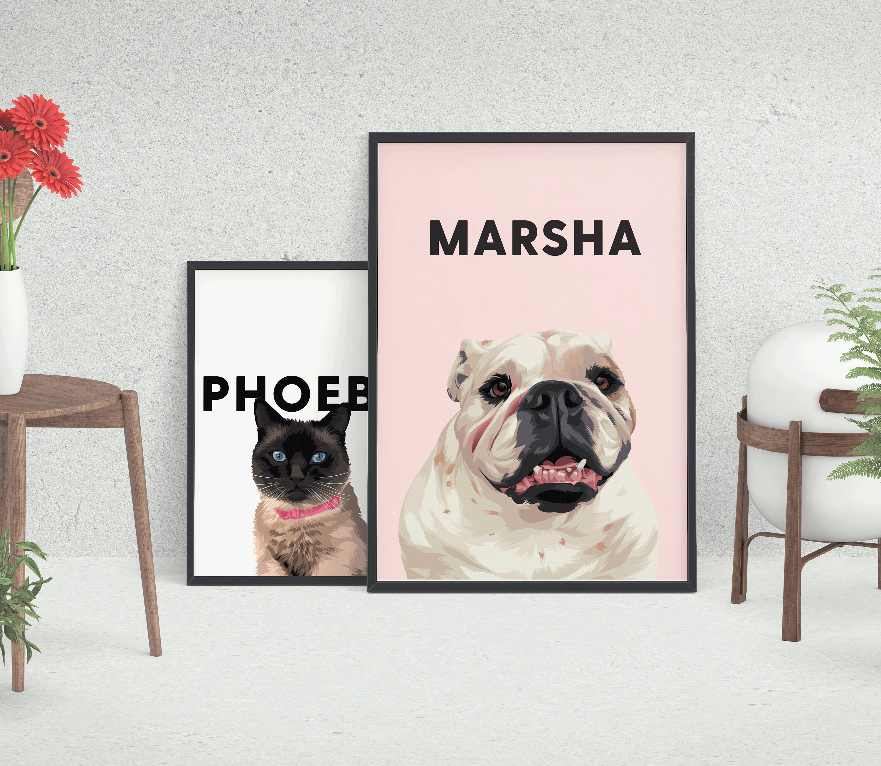 PET PORTRAIT CUSTOM Pet Memorial Gift Pet Loss Gift Dog Etsy