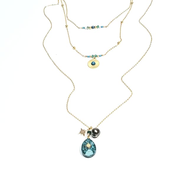 Collier multi-rangs perle de Tahiti