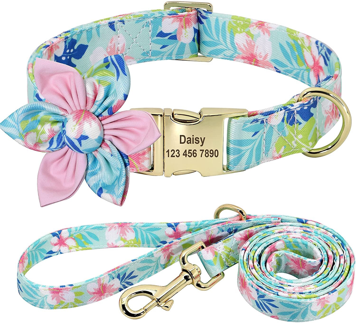 Custom Flower Girl Dog Collar Girl Dog Collar Engraved Pet Etsy