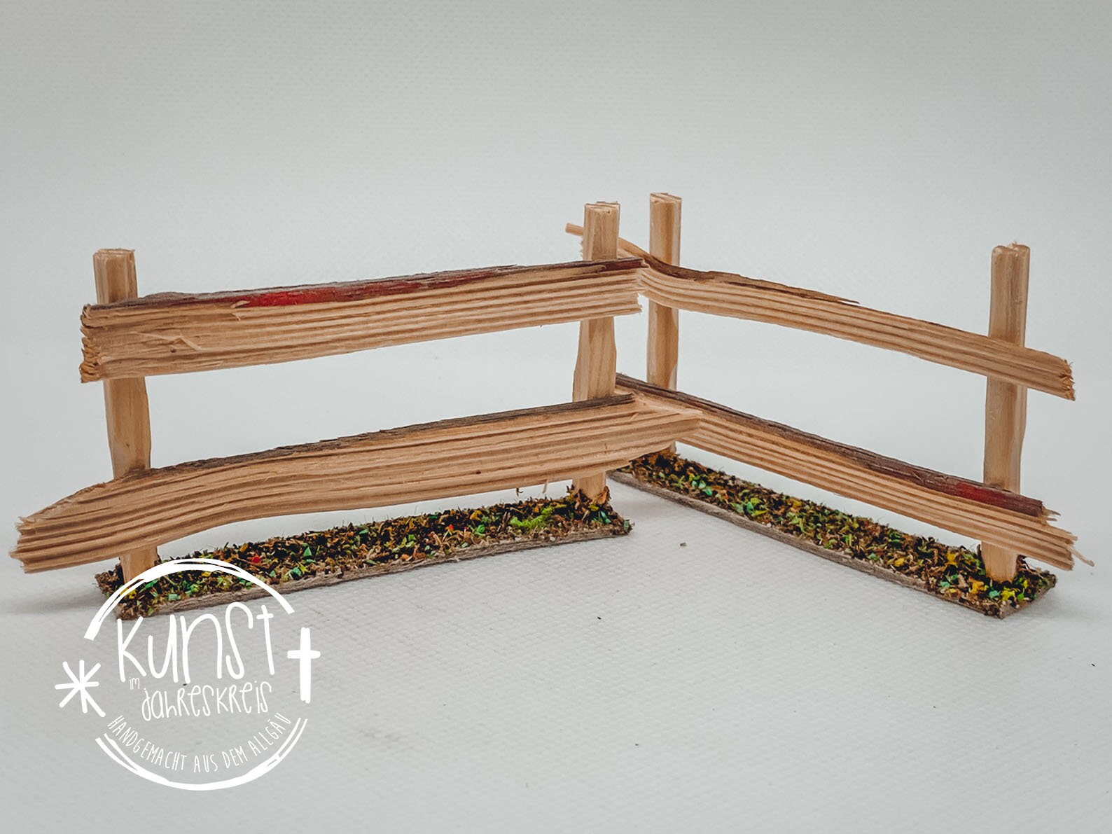 Miniatur-Zaun Mit Blauem Briefkasten – 13x10 Cm, Aus Harz, Für Feengärten & Deko