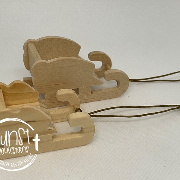 Elves Fairy Dolls Miniature Crib Accessories Sledges Seat Sleds Handmade of Wood Different Sizes Crib Accessories