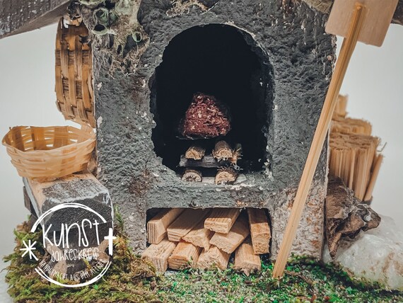 Horno de piedra en miniatura horno de pan con pan deslizador | Etsy España