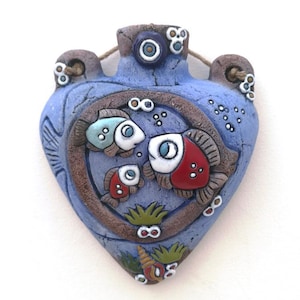 Special Design  Turkish Handcraft  Ceramic Amphora Large Size Wall Decor Evil Eye